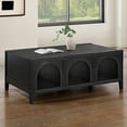 thumbnail image 2 of Steve Silver Fitzgerald Transitional 48 inch Rectangle Coffee Table with Shelf, Black, 2 of 5