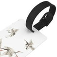 thumbnail image 3 of Kdxio Japanese White Cranes Luggage Tags Privacy Cover ID Label Suitcase Tags Identifiers For School Bags,Suitcases, 3 of 7
