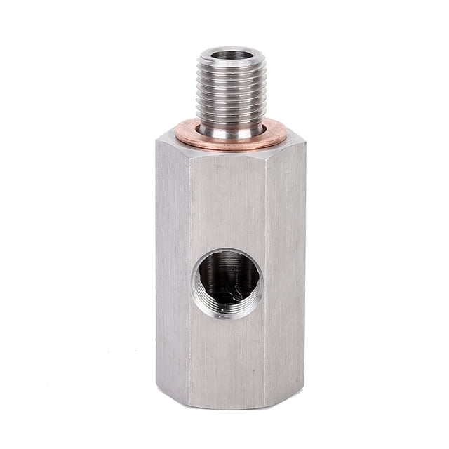 Turbo Oil Feed Adapter,Turbo Adapter Oil Pressure Oil Pressure Sensor Tee NPT Turbo Adapter Smart Functionality