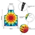 thumbnail image 3 of Tie Dye Soft Petal Ring Pattern Kids Aprons for Girls and Boys,Adjustable Neck Strap Toddler Aprons for Kids Cooking Baking, 3 of 6