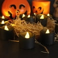 thumbnail image 5 of D-GROEE 6Pcs LED Candles, Realistic Tea Lights, Mini LED Tea Lights, Flickering Bright Tealights, Battery Operated, Flameless Candles, Black Base, Batteries Included, 5 of 8