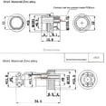 thumbnail image 4 of 5 Pairs/set Male Female Aviation Connector Socket aviation plug Metal Silver Aviation Plug Accessory GX20-4, 4 of 7