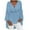 Sky Blue, variant on Summer Womens T Shirts Long Sleeve V Neck Printed Long Tail Style Breathable Casual Top Black L