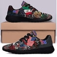 thumbnail image 3 of American flag Mexican Friendship Shoes Sneakers Black Size 7.5, 3 of 7