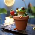 thumbnail image 3 of Yooshoverk Garden Frog Ornament, Decorative Resin Statue, Durable for Poolside, Patio, and Outdoor Landscape Decor, 3 of 5