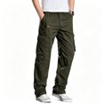 thumbnail image 2 of Men 6 Storage Utility Cargo Pants Stretch Ripstop Tapered Hiking Work Pants S-XXL（1 piece） without belt, 2 of 10