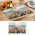 thumbnail image 6 of Watercolor Flower Placemats Set of 8, Vintage Oil Painting Colorful Floral Ocean Ship Non-Slip Place Mats Washable Table Mats for Kitchen Dining Table Decorations Indoor/Outdoor, 6 of 9
