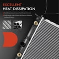thumbnail image 5 of A-Premium Engine Coolant Radiator with Transmission Oil Cooler Compatible with Daewoo Leganza 1999-2002 L4 2.2L, Nubira 1999-2002 L4 2.0L, Automatic Trans. Replace# 96351103, 5 of 8