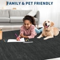 thumbnail image 4 of Memoryfield 8' x 10' Modern Area Rug, Washable Floor Cover, Non-Slip, Stain-Resistant Low-Pile Carpet for Living Room, Bedroom, Dining Room, Black, 4 of 6