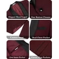 thumbnail image 5 of COOFANDY Wedding Outfit for Men 2 Piece Mens Suit Slim Fit Tuxedo with Shawl Lapel for Grooms, 5 of 6