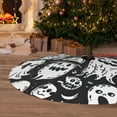 thumbnail image 6 of Sikiie Black White Spooky Ghosts 30-48 inches {designName} Print Christmas Tree Skirt Snowman Xmas Tree Skirt with Edge Christmas Decorations for Holiday Party-48", 6 of 7