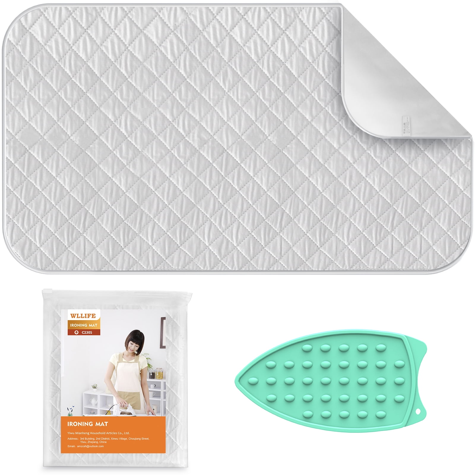 EGWON Ironing Pad,Upgraded Thick Portable Travel Ironing Mat Ironing