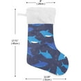 thumbnail image 3 of SKYSONIC Blue Swiming Shark Christmas Stockings Personalized Large Christmas Stocking Cute Snowflake Stockings 18 Inch Xmas Stocking for Xmas Decorations and Holiday Family Party Decor Xmas Gifts 2PCS, 3 of 7