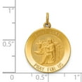 thumbnail image 3 of 14k Yellow Gold Saint Luke Medal Pendant Charm, 3 of 4