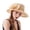 Khaki, variant on DFEK Elegant Women's Summer Wide Brim Floral Hat for Beach Wedding Bridal Shower and Sun Black One Size