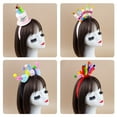 thumbnail image 7 of Lady Pompoms Hat Elagant Headwear Headband Headdress for Makeup Party Masquerades Colorful Birthday Accessory, 7 of 7