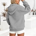 thumbnail image 5 of CHGBMOK Women's Fall Hoodie Jackets Long Sleeve Zip Up Track Jackets Comfy Fleece Lined Sweatshirts with Pockets, 5 of 7