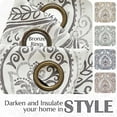 thumbnail image 5 of Blackout Curtains 84 Inches Long Grey Damask Medallion Window Curtains for Bedroom Grommet Thermal Insulated Drapes for Living Room Vintage Luxury Window Treatments Set 2 Panels, 5 of 10
