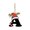 A, variant on JIhuahe 26 Letters Christmas Tree Ornament DIY Alphabet Pendant, Black Deer Antler Design 2D Flat Decoration, Christmas Atmosphere Decor,J
