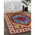 thumbnail image 2 of Ahgly Company Indoor Round Mid-Century Modern Camel Brown Oriental Area Rugs, 8' Round, 2 of 6
