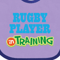 thumbnail image 4 of Inktastic Rugby Player in Training Boys or Girls Baby Bib, 4 of 4