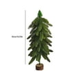 thumbnail image 4 of Viflosae Christmas Party Decorations Artificial Christmas Tree Green Round Wooden Base Simulation Christmas Tree Desktop Decorations Home Ornaments Artificial Christmas Tree Decoration Tree, 4 of 7