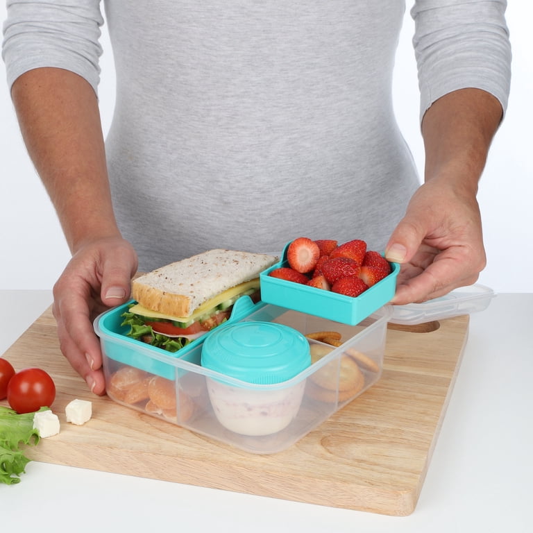 Sistema To Go Collection Bento Box Cube 5.3 Cup Multi-Compartment