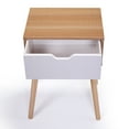 thumbnail image 4 of Resenkos Set of 2 Nightstand, Modern End Table with Drawer, Wooden Side Table for Living Room and Bedroom, Home Furniture, Natural, Night Stand, 4 of 4