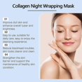 thumbnail image 3 of Collagen tearing mask,Collagen Overnight Wrapping Peel Off Face Mask,Gentle exfoliating, hydrating, firming and moisturizing mask, 3 of 5