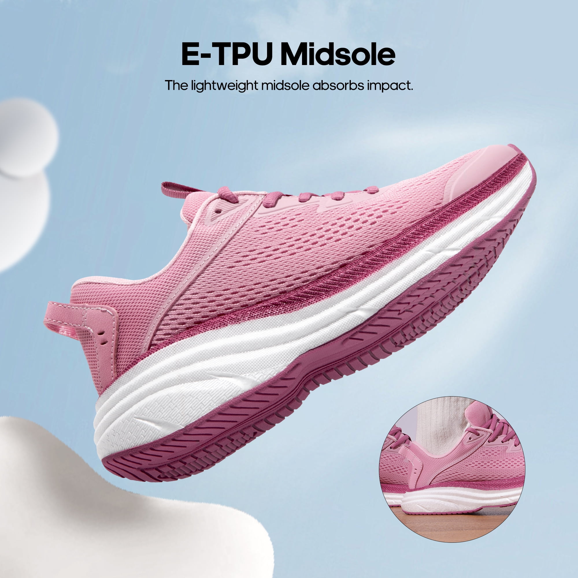 NORTIV 8 Women's Running Walking Tennis Shoes: FlexLife Comfortable Cushioning, Non-Slip Breathable Cross Trainer Gym Jogging Sneakers