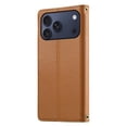 thumbnail image 3 of Wallet Leather Case For iPhone 17 Pro 6.3",with Card Holder,wristband, Shockproof Kickstand Embossed Cute Cats, Snap Phone Case,Brown,For iPhone 17 Pro, 3 of 9