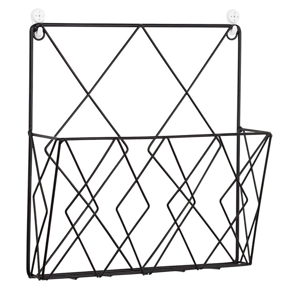 Wall File Holder Rack Mount Hanging Pocket Files Organizers Single Paper Folder Letter Organizer Magazine Storage