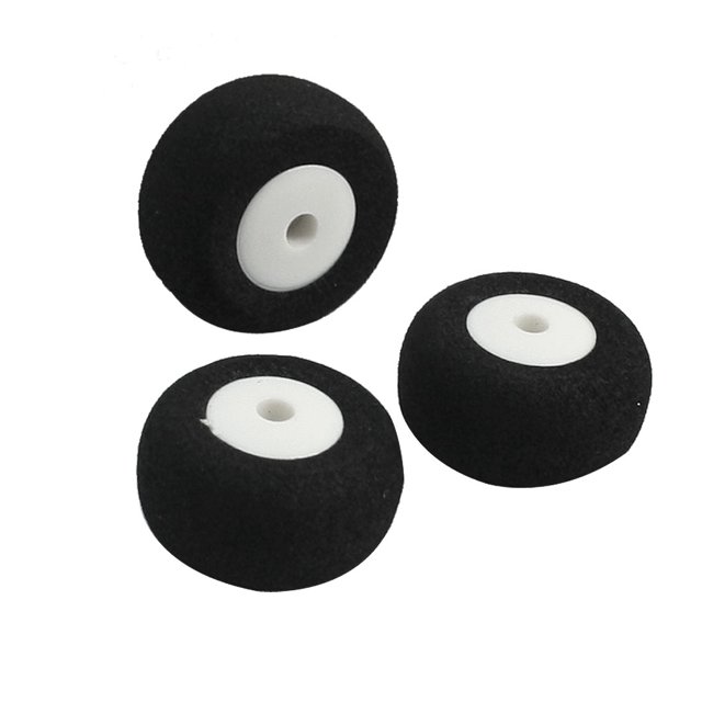 Unique Bargains 3pcs RC Model Airplane Super Light Sponge Tire Tail Wheel 18mm 0.7'