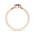thumbnail image 2 of ANGARA Natural East-West Pear Amethyst Wave Shank Solitaire Ring in 14K Rose Gold for Women (Size-6x4mm) | February Birthstone, Birthday, Anniversary, Jewelry Gift for Women | Natural Amethyst Ring, 2 of 9