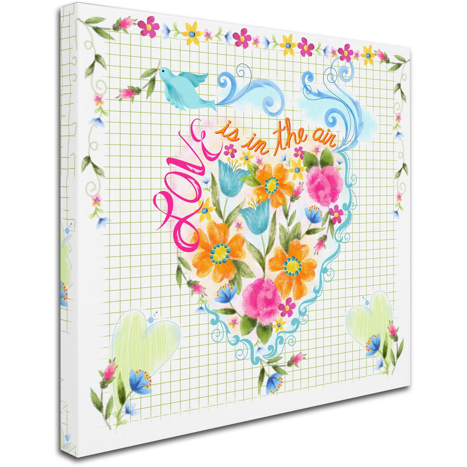 Trademark Fine Art "Love Heart" Canvas Art by Lisa Powell Braun