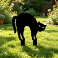 thumbnail image 6 of DefiDgd Halloween Metal Cat Garden Stakes Black,Silhouette Style Yard Decor with Green Eyes Design for Outdoor Lawn Flower Bed Patio Porch Pathway Home Holiday Decoration(II), 6 of 8
