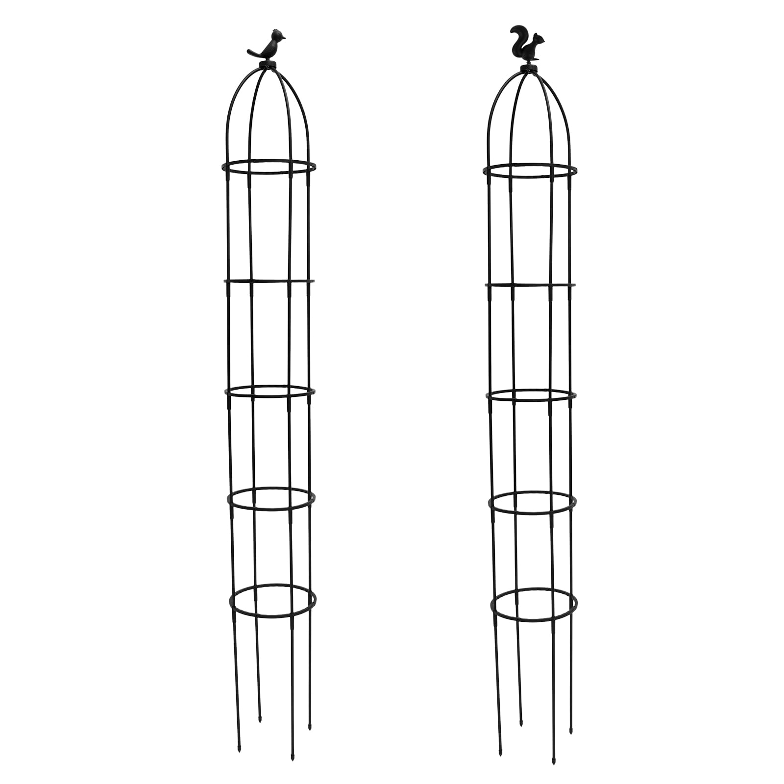NUAHRHY Outdoor Garden Rose Bush Flower Obelisk 6Ft Trellises Tomato Tower For Climbing Plant Tall Sturdy Trellis Detachable Plants  For Vine Cucumber