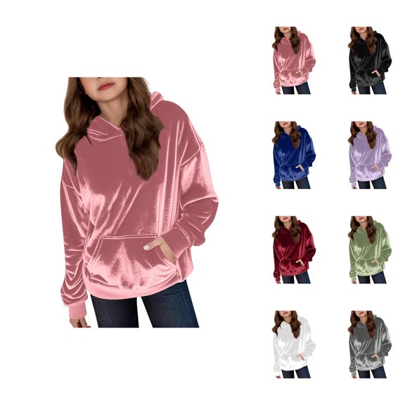 Kids Pullover Hoodie Sweatshirt Cute Graphic Print Long Sleeve, Crewneck Soft Casual Top for Girls Boys Everyday Outfit