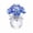 Blue, variant on Liamobondopolis Crystal Flower Figurine with Spherical Base 6 Colors Available for Home Decor Living Room Office and Desk