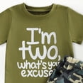 thumbnail image 4 of Toddler Baby Boy Summer Clothes Set 12 18 24 Months 2T 3T 4T 5T Letter Print Short Sleeve T Shirt Elastic Waist Camouflage Shorts 2 Piece Outfits, 4 of 4