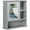 Grey, variant on kleankin Wall-Mounted Medicine Cabinet, Bathroom Mirror Cabinet with Doors and Storage Shelves, White