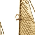 thumbnail image 4 of DecMode Blue Metal Sail Boat Wall Decor with Gold Circle Frames and Shimmer Details, 4 of 6