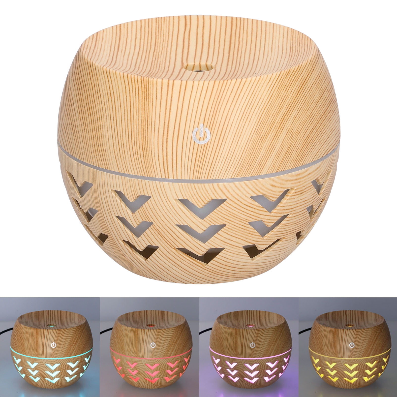 Mavis Laven Small Humidifier,Mini Humidifier 130ml 7 LED Color Change Wooden Grain Automatic Off 35db Silent Desk Humidifier for Home Office Bedroom,Desk Humidifier