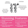 thumbnail image 3 of Cate & Chloe Lucille 18k White Gold Plated Drop Earrings with Swarovski Crystals Gift for Women, 3 of 9