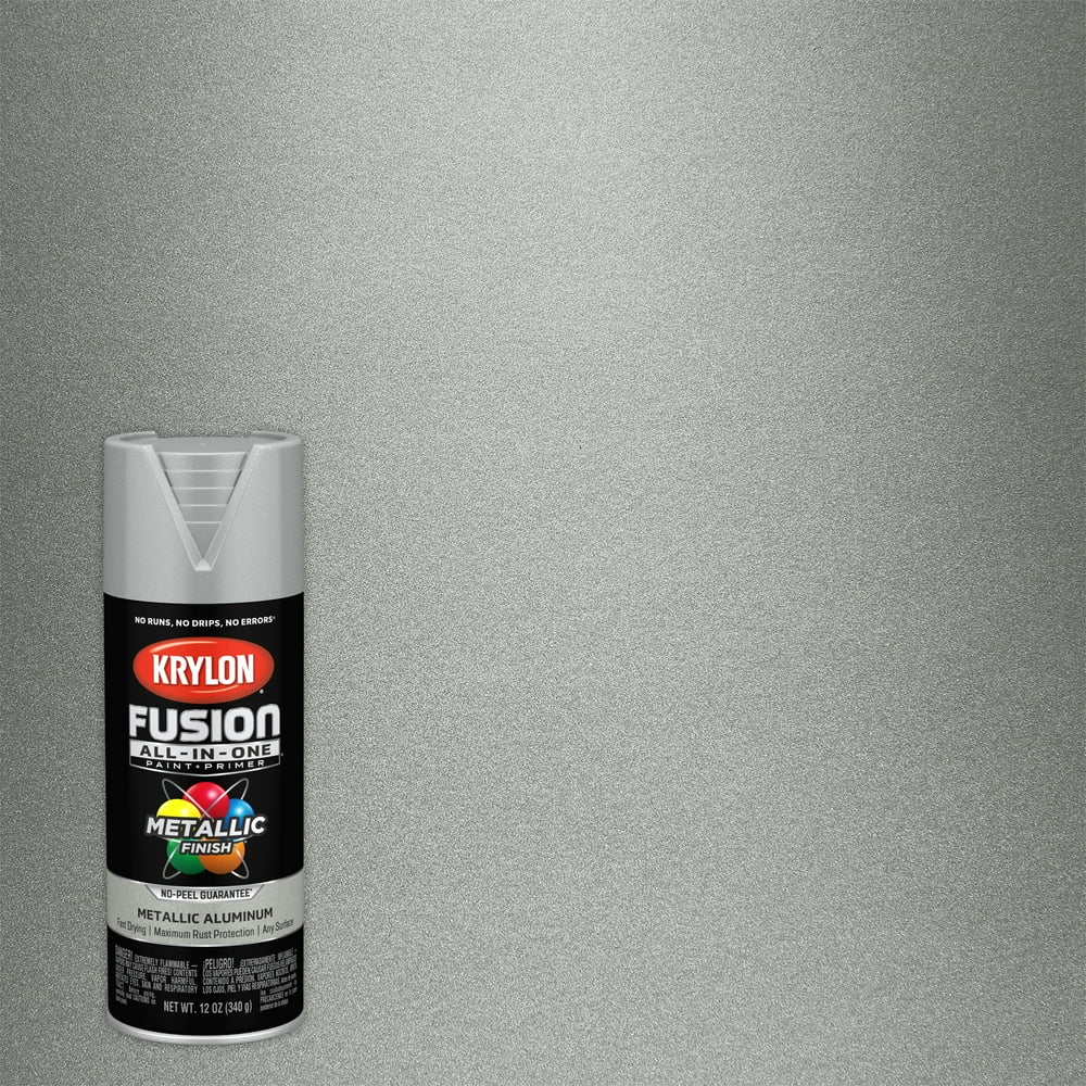 Krylon Fusion AllInOne Spray Paint, Metallic Aluminum, 12 oz.