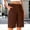 (Fashion 37)Brown, variant on Half Workwear Pants for Women Summer Casual Solid Color Fashionable Workwear with Pockets Five Quarter Pants