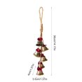 thumbnail image 3 of Christmas Bells Hanging Decor Vintage Metal with Rope Bow Tree Door Decor, 3 of 7