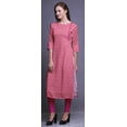 thumbnail image 4 of Bimba Robe Kurti Longue Imprimée Tunique Droite Manches 3/4 pour Femmes Haut, 4 of 6