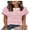 Pink and White, variant on Womens Tops Short Sleeve Shirts Summer Tops Dressy Casual Clothes Womens Fashion Striped T-shirts