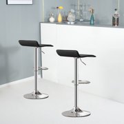Swivel Bar Stool Adjustable-Height Barstools Modern Black Bar Chair,Set of 2